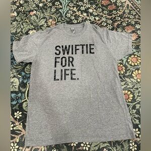 Shirt with 'SWIFTIE FOR LIFE' Print Size Medium Unisex